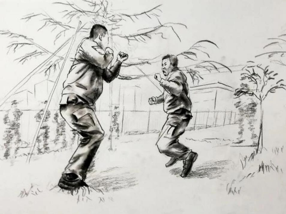 用画笔留存练兵时的记忆